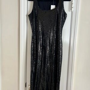 Michael Kors Black Sequin Maxi Dress